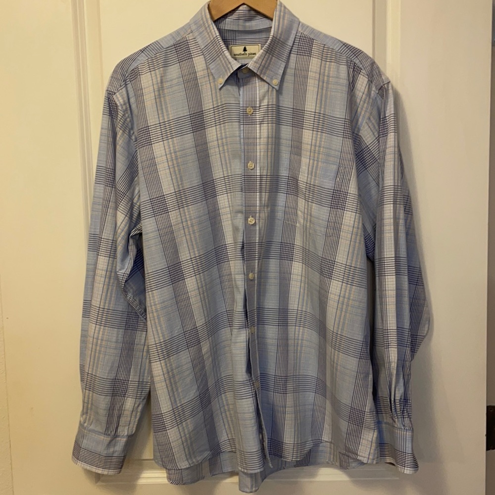Men’s Southern Pines Button Down Shirt Size XL All Cotton light Blue
